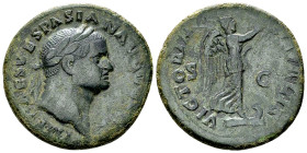 Vespasianus AE As, Victoria Navalis reverse