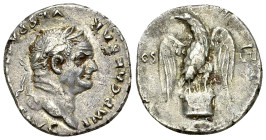 Vespasianus AR Denarius, Eagle reverse