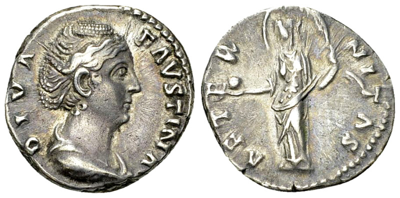 Diva Faustina I AR Denarius, Aeternitas reverse 

Antoninus Pius (138-161) for...