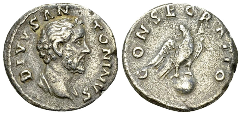 Divus Antoninus Pius AR Denarius, Eagle on globe reverse 

Marcus Aurelius (16...
