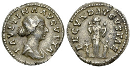 Faustina II AR Denarius, Fecunditas reverse