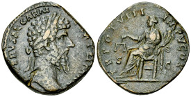 Lucius Verus AE Sestertius, Aequitas reverse
