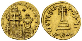Constans II, with Constantinus IV AV Solidus, Constantinopolis