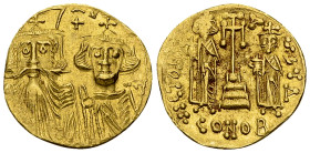 Constans II, with Constantinus IV AV Solidus, Constantinopolis
