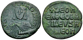 Leo VI AE Follis, Constantinopolis