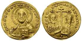 Constantine VII Porphyrogenitus and Romanus II AV Solidus, Constantinopolis