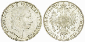 Franz Joseph I, AR 1 Florin 1861
