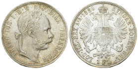 Franz Joseph I, AR 1 Florin 1886