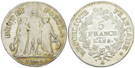 France, AR 5 Francs l'an 5 A, Paris