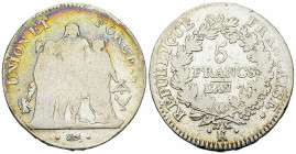 France, AR 5 Francs l'an 7 K, Bordeaux