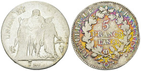 France, AR 5 Francs l'an 8 Q, Perpignan