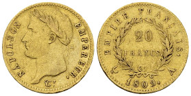 Napoléon I, AV 20 Francs 1809 A, Paris