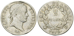 Napoléon I, AR 2 Francs 1812 D, Lyon