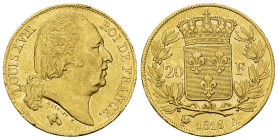 Louis XVIII, AV 20 Francs 1818 A, Paris