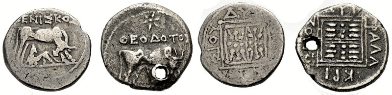 Illyrien. 
Dyrrhachion. 
Drachme, ca. 229-100 v. Chr. Kuh mit Kalb. MENISKOS. ...