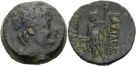 Königreich der Seleukiden. 
Alexander II. Zabinas, 128-123 v. Chr. Bronze, ca. 128-126/5 v. Chr. Antiochia. Kopf mit Diadem n. r. Rv. BASILEWS/ ALEXA...