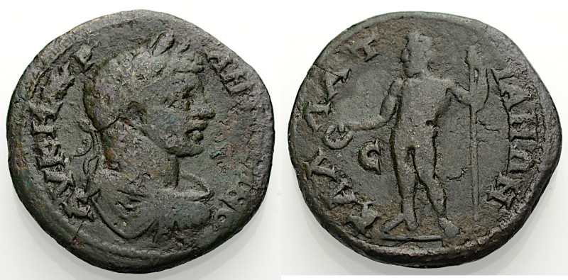 Moesia Inferior. 
Kallatis. 
Caracalla, 197-217. Bronze ("Fünfer"). Drap., gep...