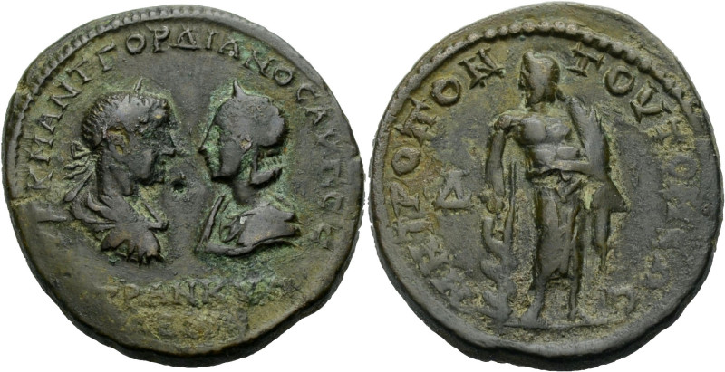 Moesia Inferior. 
Tomis. 
Gordianus III. Pius und Tranquillina, 238-244. Bronz...