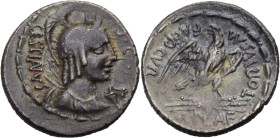 Römische Republik. 
M. Plaetorius M. F. Cestianus, 67 v. Chr. Denar. CESTIANVS - S.C Drap., pantheistische weibliche Büste mit lorbeergeschmücktem He...