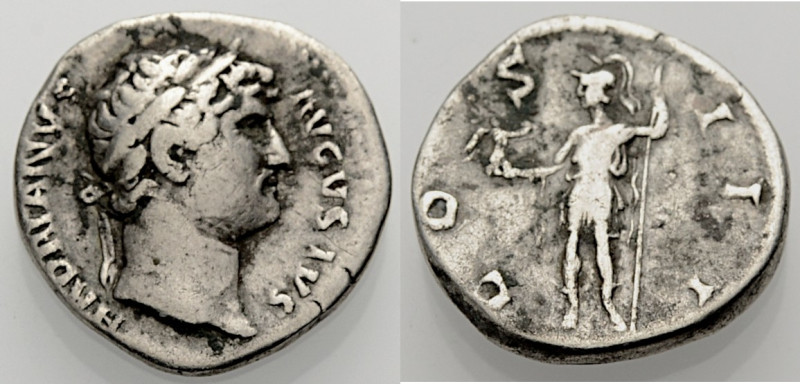 Kaiserzeit. 
Hadrianus, 117-138. Denar, ca. 124-125 Büste mit L. n. r. HADRIANV...