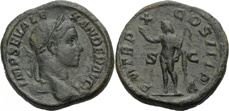 Kaiserzeit. 
Severus Alexander, 222-235. Sesterz, 231 Büste mit L. n. r. Rv. P ...