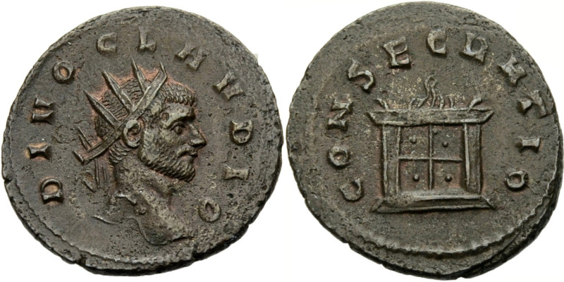 Kaiserzeit. 
Claudius II. Gothicus, 268-270. Antoninian, nach 270 Rom. Gep. Büs...