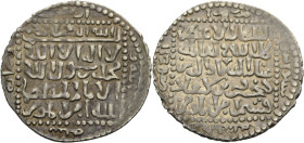 Saljuqs of Rum. 
GHIYATH AL-DIN KAYKHUSRAW II, 634-644 AH./1236-1246 AD. Dirhem, 642 A.H. / 1244 A.D. Mahr(u)sa Sivas. Beidseits Schrift. 2,93 g. Hen...