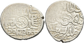 Timurids. 
Shah Rukh ibn Timur 807-850 AH, 1404-1447 AD. Tankah, 847 AH. Tabriz. Beidseits Schrift. 5,10 g. Mitch.&nbsp;OC&nbsp;1931. Zeno.ru 12349. ...