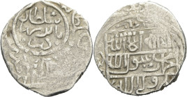 Timurids. 
Abu al Qasim Babur ibn Shah Rukh. 
Abu al Qasim Babur 1447-1457. AR Tanka. Amul. Schrift; runder Kartouche. Rv. Schrift. 5,10 g. Zeno.ru ...