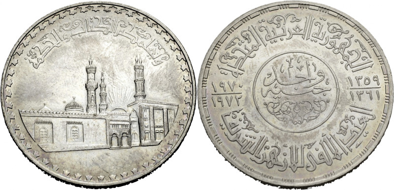Ägypten. 
VEREINIGTE ARABISCHE REPUBLIK, 1958-1971. Pfund A.H. 1359-1361/ 1970-...