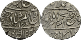 Indien. 
Bengal. 
BENGAL PRESIDENCY 1699-1947. AR Rupee, datiert RY 17 (31)/ 1AH 1191-2/775-6 geprägt 1789-1710. Banares, im Namen des Shah Alam II....