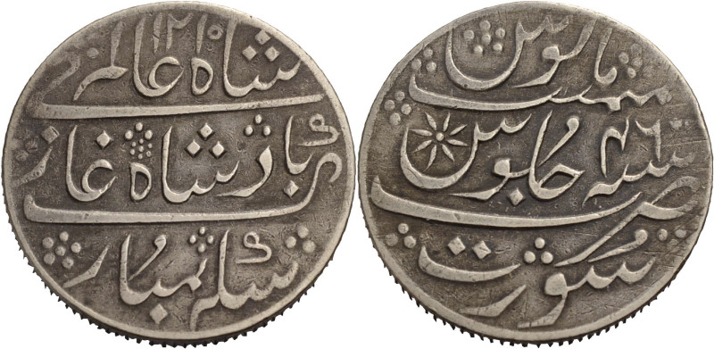 Indien. 
Britisch Indien. 
Bombay, Surat. Rupie, AH 1215/ Jahr 46/ 1832-1835 A...
