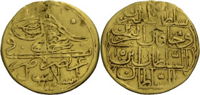 Türkei. 
ABDUL HAMID I., 1187-1203 H./1774-1789 A.D. AV Altin Jahr 16 Istambul. Tughra, Münzstätte. 2,47 g. KM&nbsp;#416. Mitchiner WOI 1297. Gestopf...
