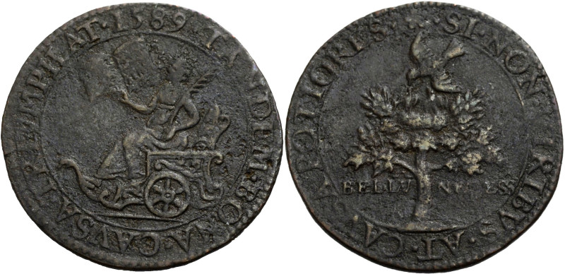 Niederlande/-Rechenpfennige. 
Dordrecht. Cu-Rechenpfennig, 1589 Weibl. Personif...