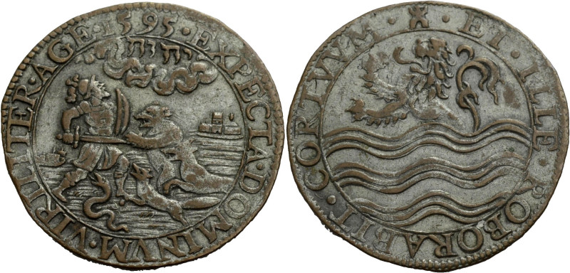Niederlande/-Rechenpfennige. 
Cu- Rechenpfennig, 1595. Zur Erinnerung an das Ma...
