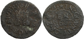 Grossbritannien/-Token 17. Jh.. 
BERKSHIRE. 
NEWBURY. Farthing 1657. BOROVGH OF NEWBRY. A castle, with four raised portions in the battlements. Rv. ...