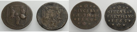 Grossbritannien/-Token 17. Jh.. 
NORFOLK. 
KING'S LYNN. Farthing, 1669. Shield of arms with three conger eels' heads, in the mouth of each a cross c...