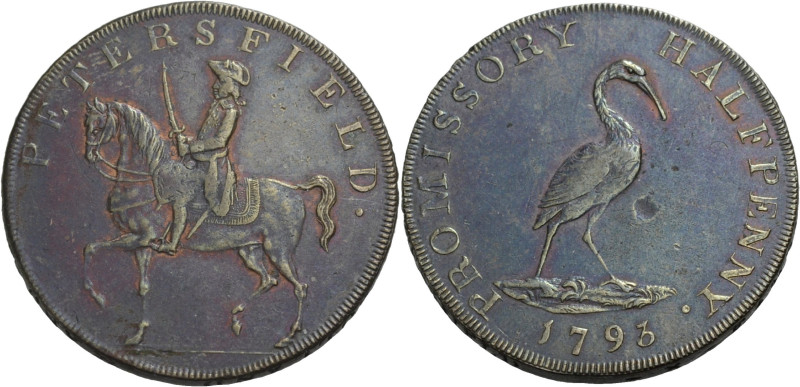 Grossbritannien/-Token 18. Jh., England. 
Hampshire. 
Petersfield. Halfpenny, ...
