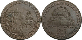 Grossbritannien/-Token 18. Jh., England. 
Kent. 
Deptford. Halfpenny 1795. The Kentish men meet William the Conqueror. KENTISH LIBERTY PRESERVED BY ...