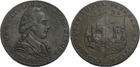 Grossbritannien/-Token 18. Jh., England. 
Kent. 
Dover. Halfpenny 1794. Bust to r. THE R. HON. W. PITT. LORD WARDEN CINQUE PORTS: Rev.: The arms of ...