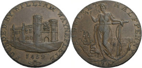 Grossbritannien/-Token 18. Jh., England. 
Lincolnshire. 
Wainfleet. Halfpenny 1793. View of Wainfleet Abbey. FOUNDED BY WILLIAM WAYNEFLETE * 1459 Re...