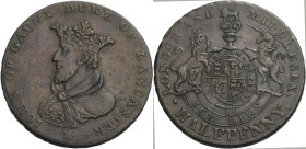 Grossbritannien/-Token 18. Jh., England. 
Middlesex. 
National Series. Halfpenny ca. 1794. Bust to l. JOHN OF GAUNT DUKE OF LANCASTER. Rv. The royal...