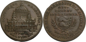 Grossbritannien/-Token 18. Jh., England. 
Middlesex. 
Spittle's. Halfpenny, 1795 View of St. Paul's. LONDON AND BRIGHTON. In ex., ST PAUL'S/ HALFPEN...