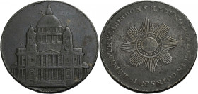 Grossbritannien/-Token 18. Jh., England. 
Middlesex. 
Young's. Copper Token, 1794. View of St. Paul's Cathedral. Rv. Star and garter. H. YOUNG DEALE...