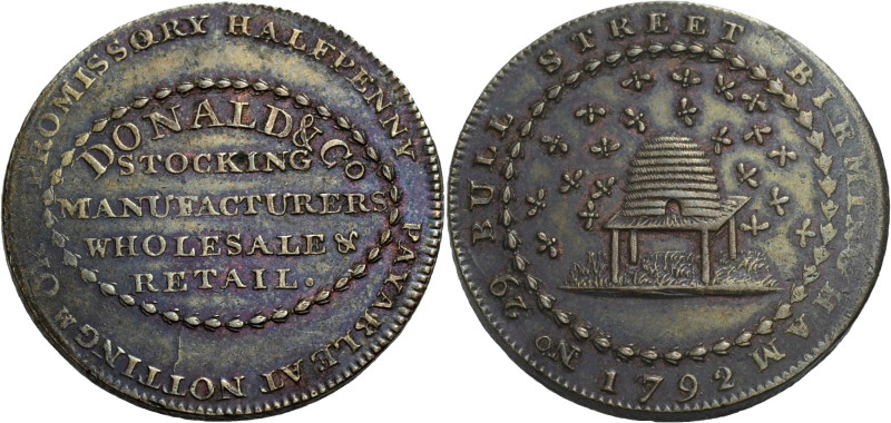 Grossbritannien/-Token 18. Jh., England. 
Nottinghamshire. 
Nottingham. Halfpe...