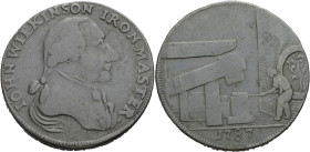 Grossbritannien/-Token 18. Jh., England. 
Warwickshire. 
Wilkinson. Halfpenny 1787, contemporary counterfeit. Bust to r. IOHN WILKINSON IRON MASTER....