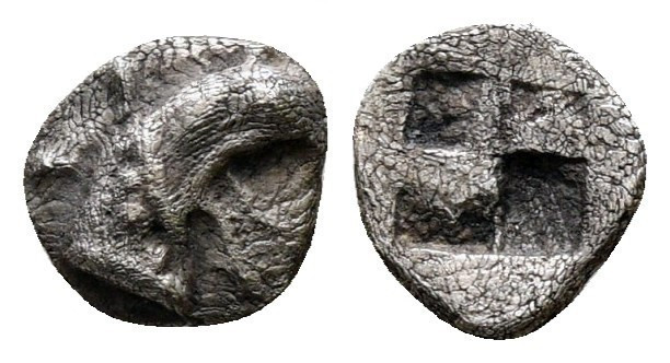 Tetatermorion AR
Ionia, Phokaia, c. 530-500 BC
7 mm, 0,24 g