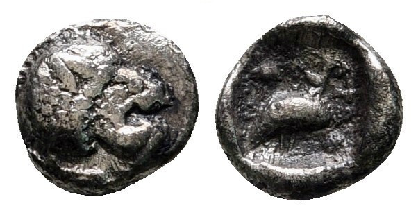 Tetartemorion AR
Ionia, Miletos, c. 600-500 BC
6 mm, 0,24 g