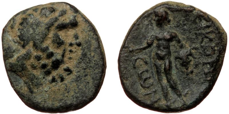 Bronze AE
Lycaonia, Ikonion, 1st century BC, Laureate head of Zeus to right / Є...