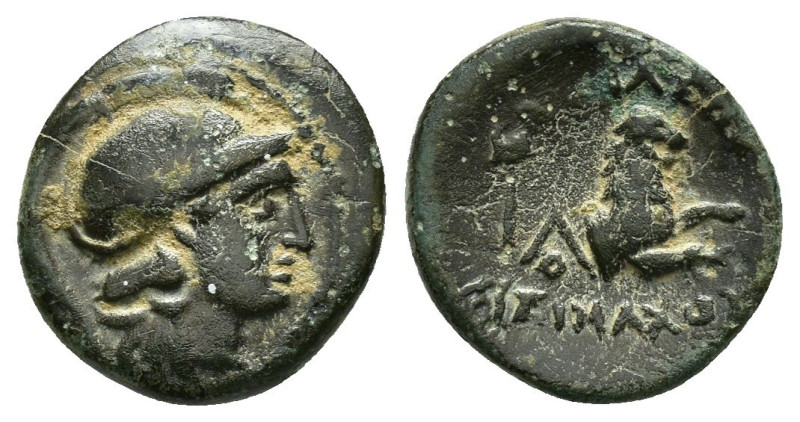 Bronze AE
Thrace, Lysimachos (305-281 BC), Head of Athena to right, wearing cre...